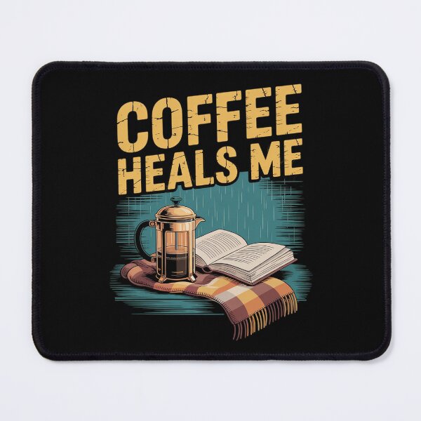 Item preview, Coffee Heals Me French Press Rainy Day Cozy Book designed and sold by PeteHomenick.