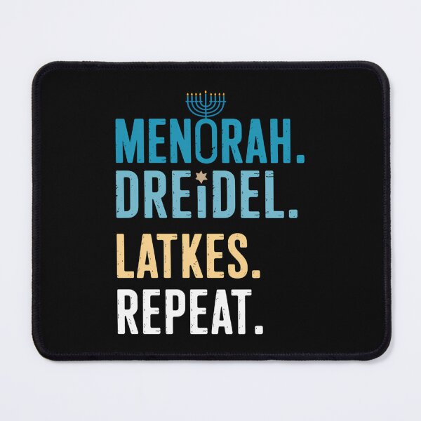 Item preview, Funny Hanukkah Menorah Dreidel Latkes Repeat Jewish Chanukah designed and sold by Sunset4Bones.