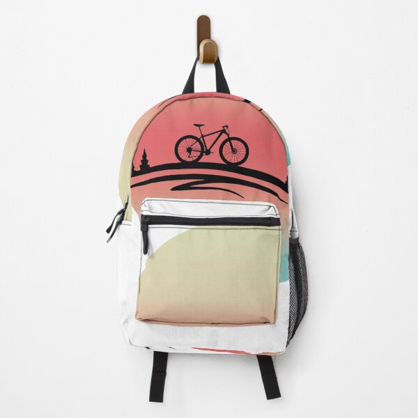 Item preview, Sunset Trail Ride | Minimalist Bike Landscape Badge (Retro MTB & Gravel) designed and sold by DavidMay.