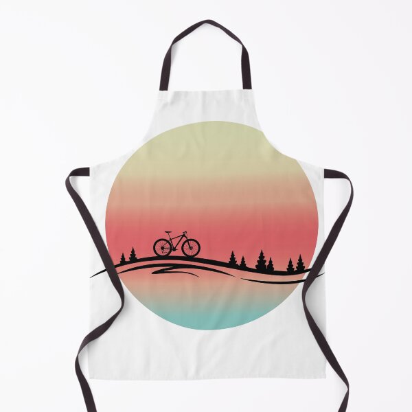 Item preview, Sunset Trail Ride | Minimalist Bike Landscape Badge (Retro MTB & Gravel) designed and sold by DavidMay.