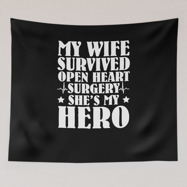 Item preview, My Wife Survived Open Heart Surgery She's My Hero designed and sold by TeeTimeGuys.