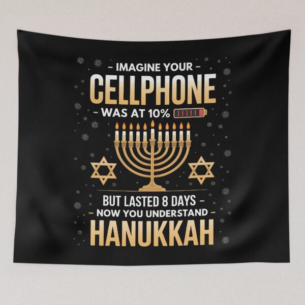 Item preview, Hanukkah Imagine Your Cellphone Chanukah Jew designed and sold by Sunset4Bones.