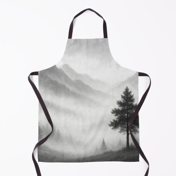 Item preview, Misty mountains with trees designed and sold by Sigtrix.