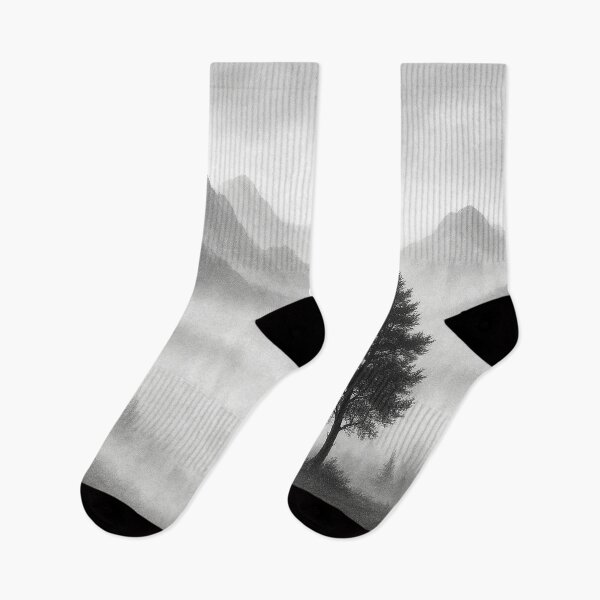 Item preview, Misty mountains with trees designed and sold by Sigtrix.