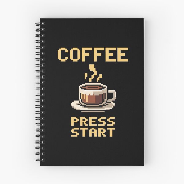 Item preview, Coffee Press Start – Gaming 8-Bit Pixel designed and sold by PeteHomenick.