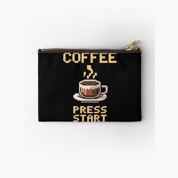 Item preview, Coffee Press Start – Gaming 8-Bit Pixel designed and sold by PeteHomenick.