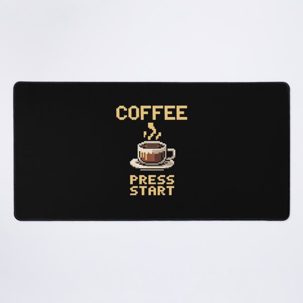 Item preview, Coffee Press Start – Gaming 8-Bit Pixel designed and sold by PeteHomenick.