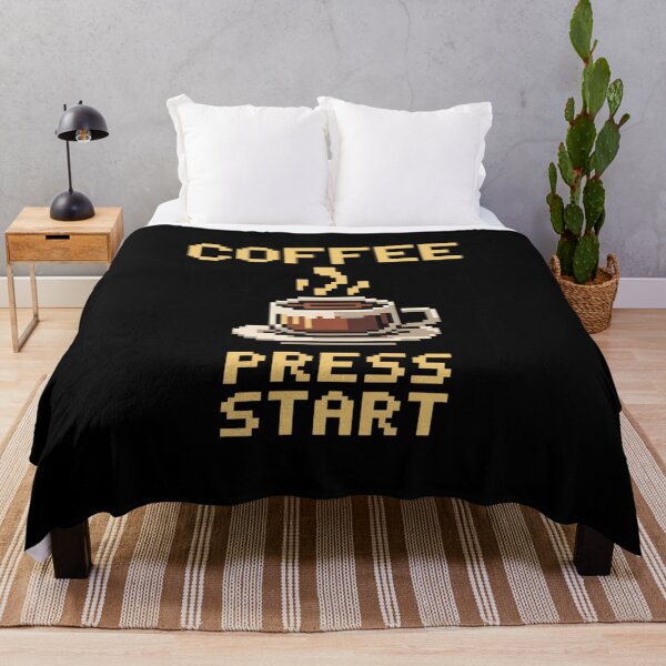Item preview, Coffee Press Start – Gaming 8-Bit Pixel designed and sold by PeteHomenick.