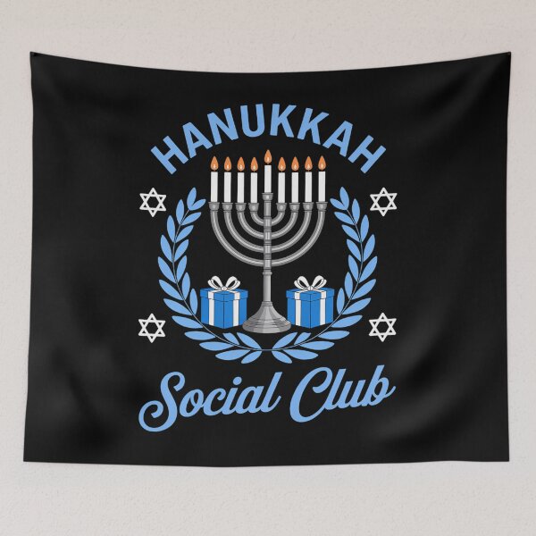 Item preview, Hanukkah Social Club Menorah Hanukkah Chanukah Christmas designed and sold by Sunset4Bones.