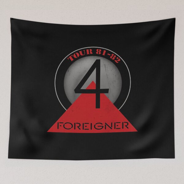 Item preview, Foreigner – Tour 1981 “4” Red Triangle Badge designed and sold by ketttitisandnon.