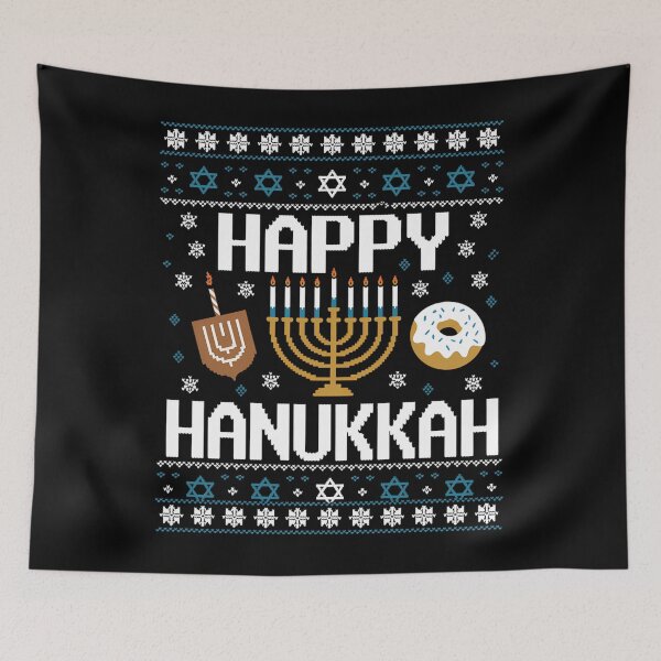 Item preview, Happy Hanukkah Menorah Dreidel Chanukah designed and sold by Sunset4Bones.