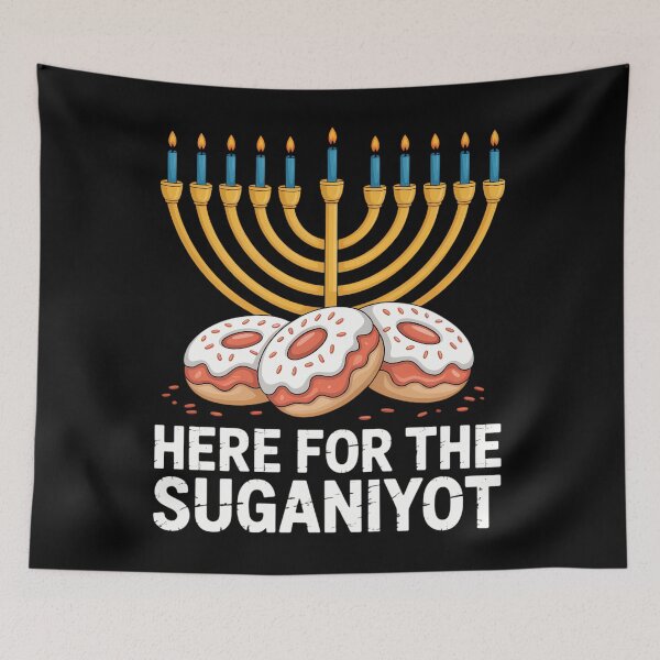 Item preview, Here For Sufganiyot Funny Hanukkah Chanukah designed and sold by Sunset4Bones.