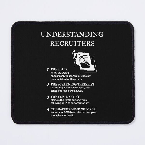 Item preview, Understanding Recruiters – The Job Matchmakers Nobody Understands – Black designed and sold by PsyFlow35.