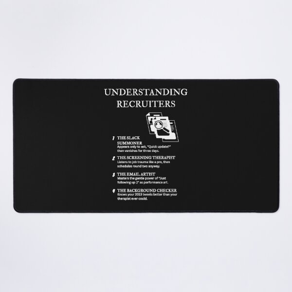 Item preview, Understanding Recruiters – The Job Matchmakers Nobody Understands – Black designed and sold by PsyFlow35.
