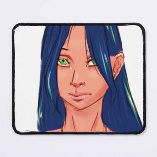 Item preview, Blue Hair Glowing Green Eyes designed and sold by hycomneufo.