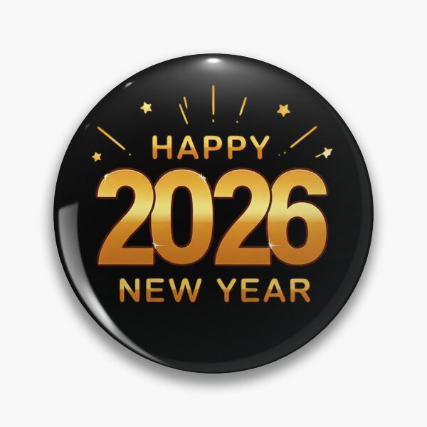 Item preview, Happy New Year 2026 – Festive 3D Gold Numbers Illustration with Sparkles and Stars designed and sold by PixelVibe782.