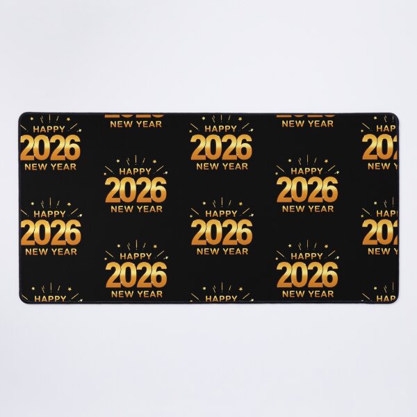 Item preview, Happy New Year 2026 – Festive 3D Gold Numbers Illustration with Sparkles and Stars designed and sold by PixelVibe782.