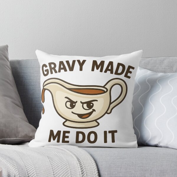 Item preview, Gravy Made Me Do It Funny Thanksgiving Design | Cute Mischievous Gravy Boat Cartoon designed and sold by JEDDY DESIGNS.