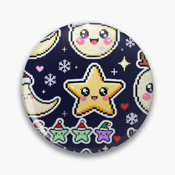 Item preview, Cute Pixel Christmas Night Sky Characters designed and sold by MuseAI.