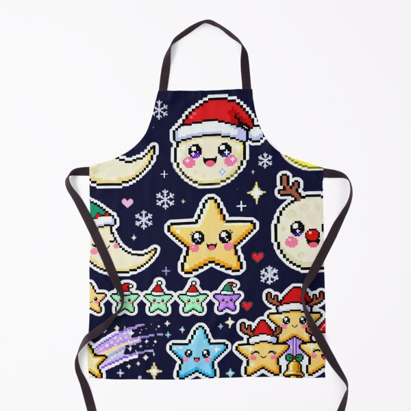 Item preview, Cute Pixel Christmas Night Sky Characters designed and sold by MuseAI.