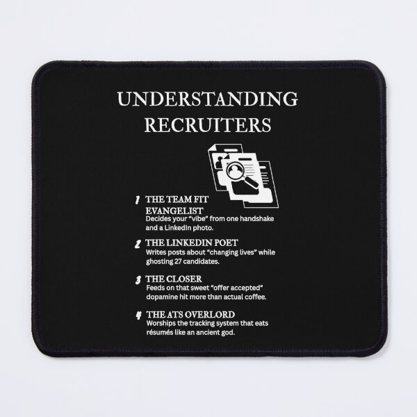 Item preview, Understanding Recruiters – Coffee, Calls, and Controlled Chaos – Black designed and sold by PsyFlow35.