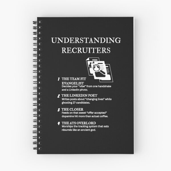 Item preview, Understanding Recruiters – Coffee, Calls, and Controlled Chaos – Black designed and sold by PsyFlow35.