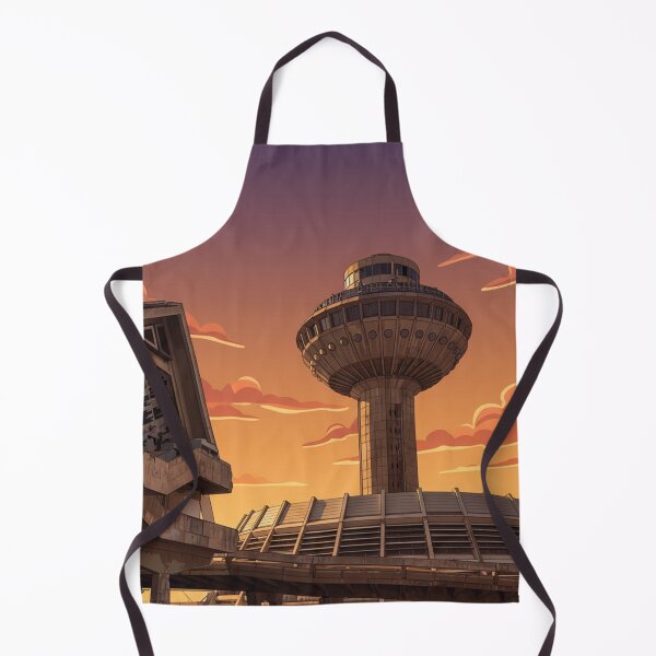 Item preview, Yerevan Airport Old Terminal – Soviet Modernism Sunset Art Print designed and sold by EMaviation_.