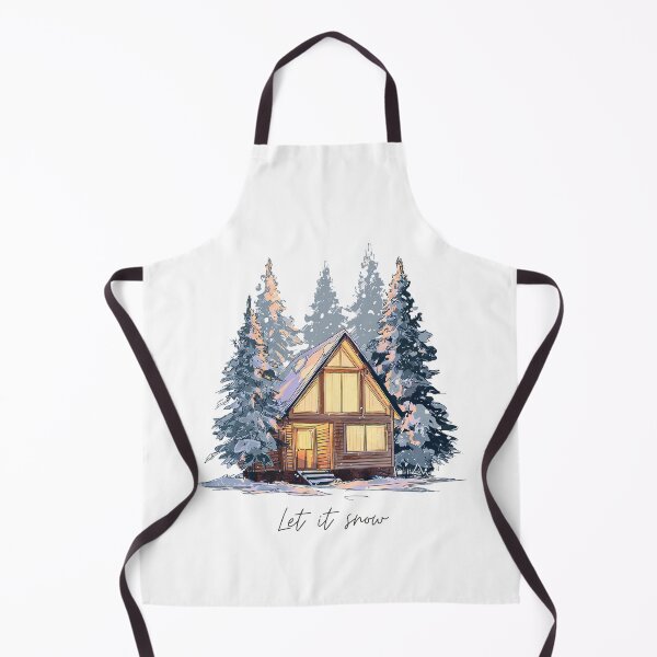 Item preview, Cozy Winter Cabin Cartoon – Let It Snow Holiday Design designed and sold by SebisTshirts.