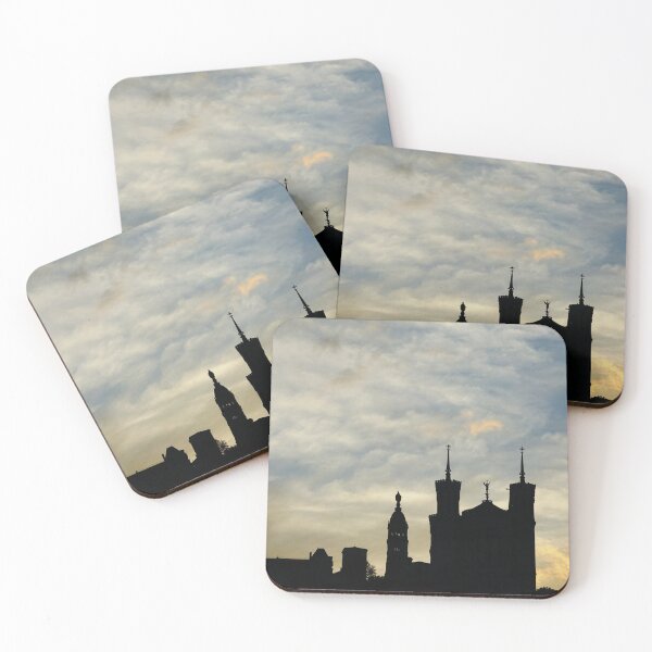 Item preview, Lyon City Silhouettes at Sunset  designed and sold by CarolinaReina.