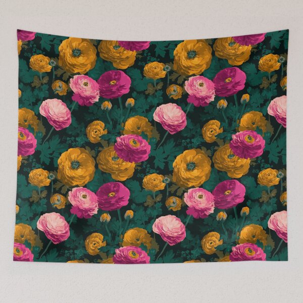 Item preview, Artistic Ornamental Ranunculus For Boho Decor designed and sold by RoyalStarsPatts.