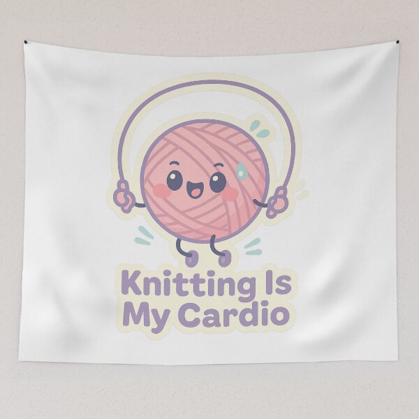 Item preview, Knitting is my cardio  designed and sold by Iail Ioa.