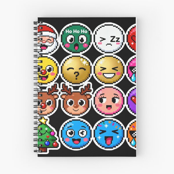 Item preview, Kawaii Pixel Christmas Emoji Sticker Pack designed and sold by MuseAI.