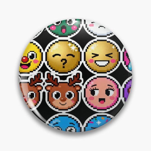 Item preview, Kawaii Pixel Christmas Emoji Sticker Pack designed and sold by MuseAI.
