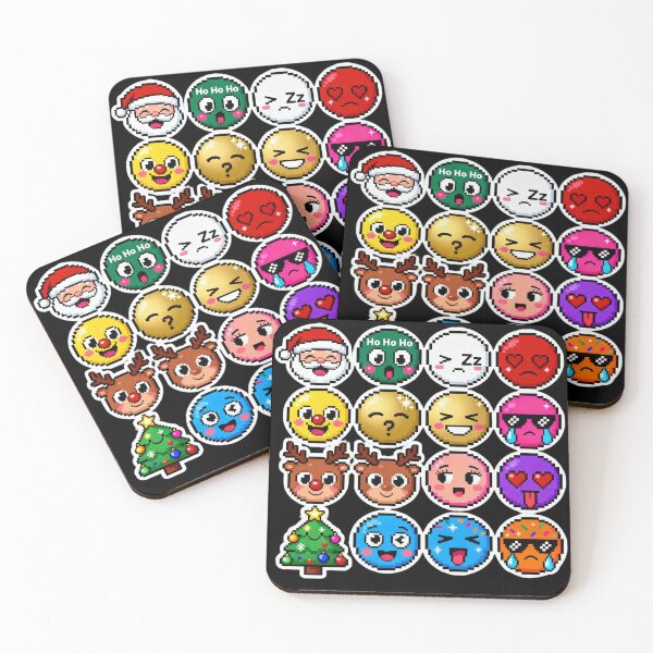 Item preview, Kawaii Pixel Christmas Emoji Sticker Pack designed and sold by MuseAI.