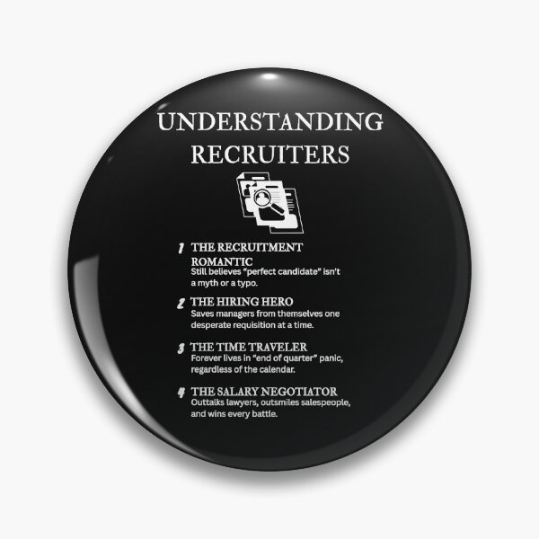 Item preview, Understanding Recruiters – The Real MVPs Behind “We’ll Let You Know” – Black designed and sold by PsyFlow35.