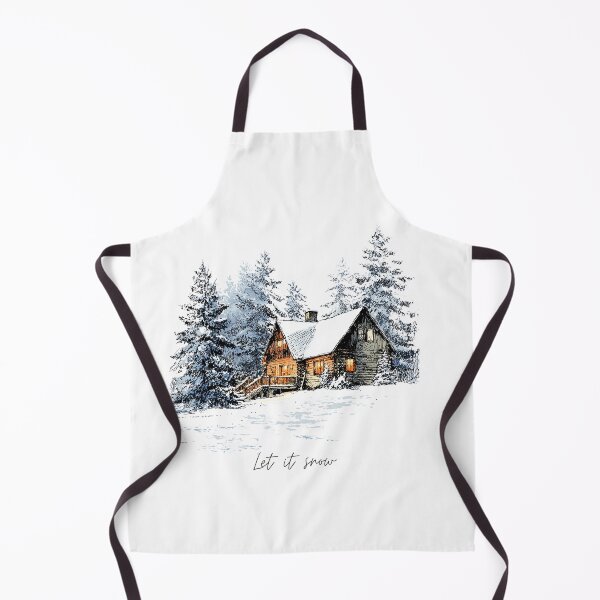 Item preview, Cozy Winter House Cartoon – Let It Snow Holiday Design designed and sold by SebisTshirts.
