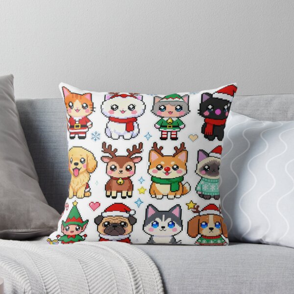 Item preview, Kawaii Anime Christmas Pets Cute Chibi Art designed and sold by MuseAI.