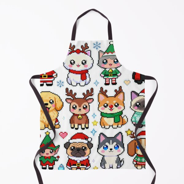 Item preview, Kawaii Anime Christmas Pets Cute Chibi Art designed and sold by MuseAI.