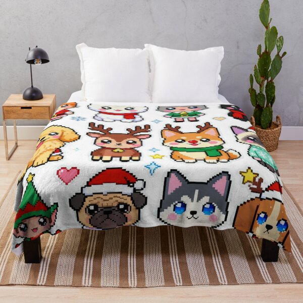 Item preview, Kawaii Anime Christmas Pets Cute Chibi Art designed and sold by MuseAI.