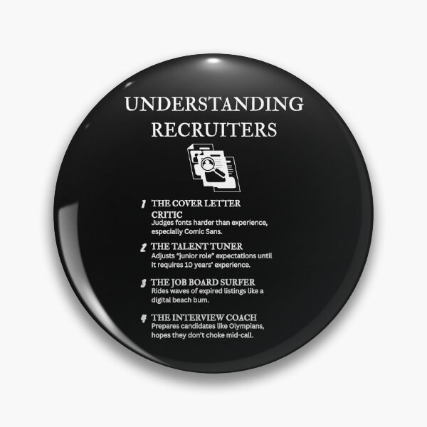 Item preview, Understanding Recruiters – Where Coffee Meets Candidate Chaos – Black designed and sold by PsyFlow35.