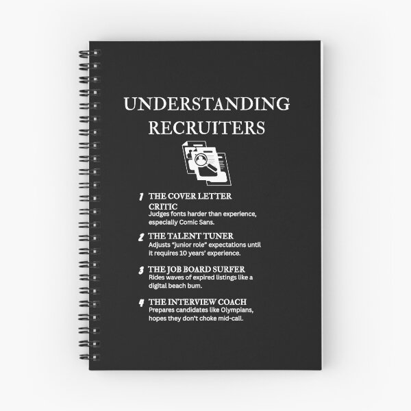 Item preview, Understanding Recruiters – Where Coffee Meets Candidate Chaos – Black designed and sold by PsyFlow35.