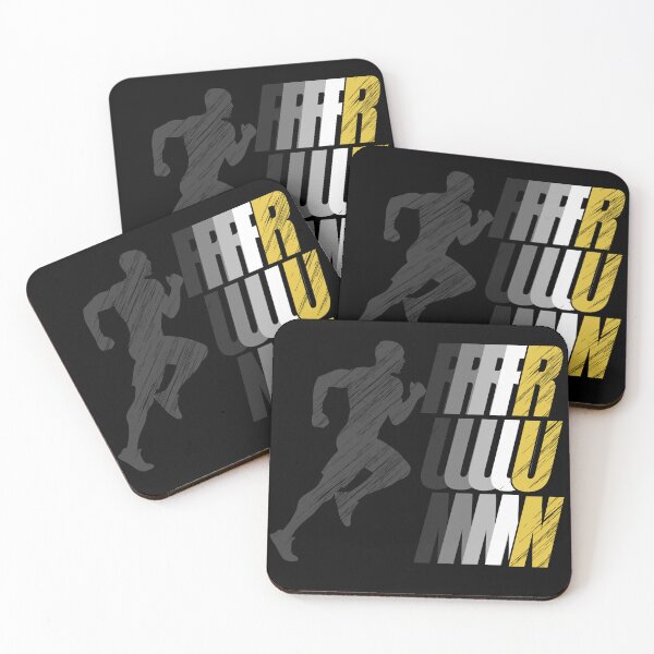 Item preview, Runners High: Dynamic Silhouette Runner & Distressed Text designed and sold by ifundesign.