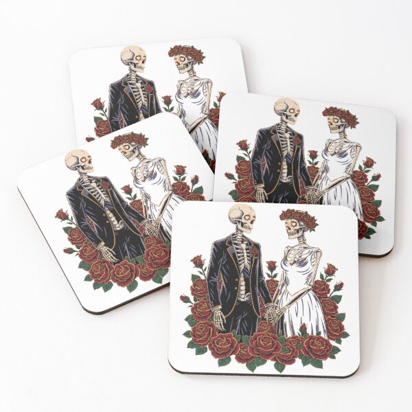 Item preview, Eternal Love – Skeleton Couple Surrounded by Roses designed and sold by LoveMatchShop.