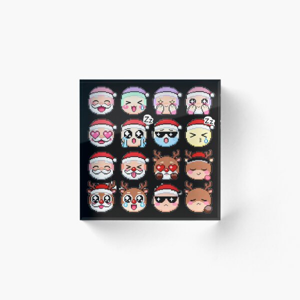 Item preview, Emojis de renos y Papá Noel estilo anime kawaii designed and sold by MuseAI.