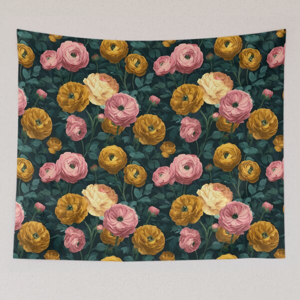 Item preview, Bold Ornamental Ranunculus Pattern For Ranunculus Lovers designed and sold by RoyalStarsPatts.