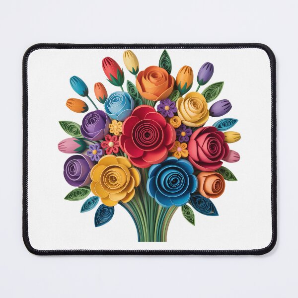 Item preview, Paper Quilled Flower Bouquet Art designed and sold by VividOrganica.