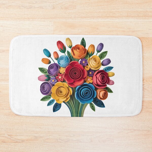 Item preview, Paper Quilled Flower Bouquet Art designed and sold by VividOrganica.