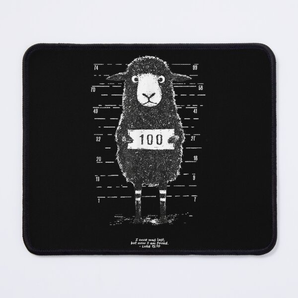 Item preview, Black Sheep Mugshot Lost But Found Funny Religious Bible Verse designed and sold by RuperDelois.