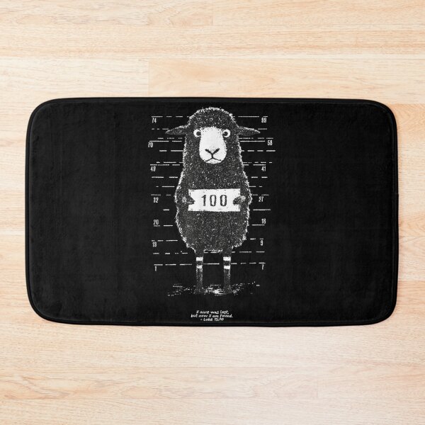 Item preview, Black Sheep Mugshot Lost But Found Funny Religious Bible Verse designed and sold by RuperDelois.