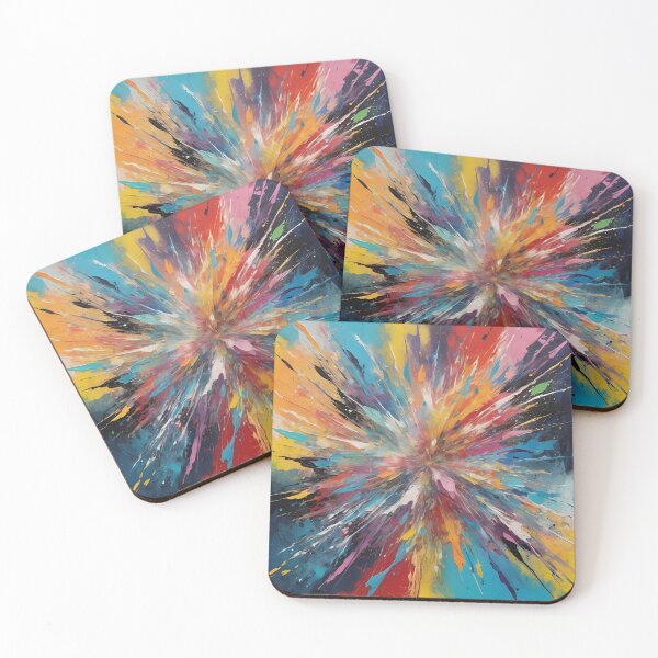 Item preview, Abstract vibrant colorful art boho oil painting designed and sold by denakh.
